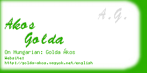 akos golda business card