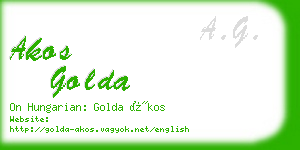 akos golda business card